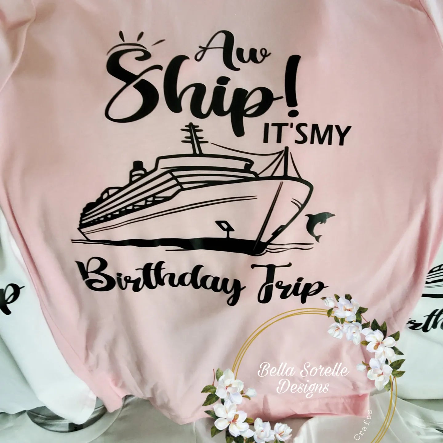 Short sleeve "my birthday cruise" custom design